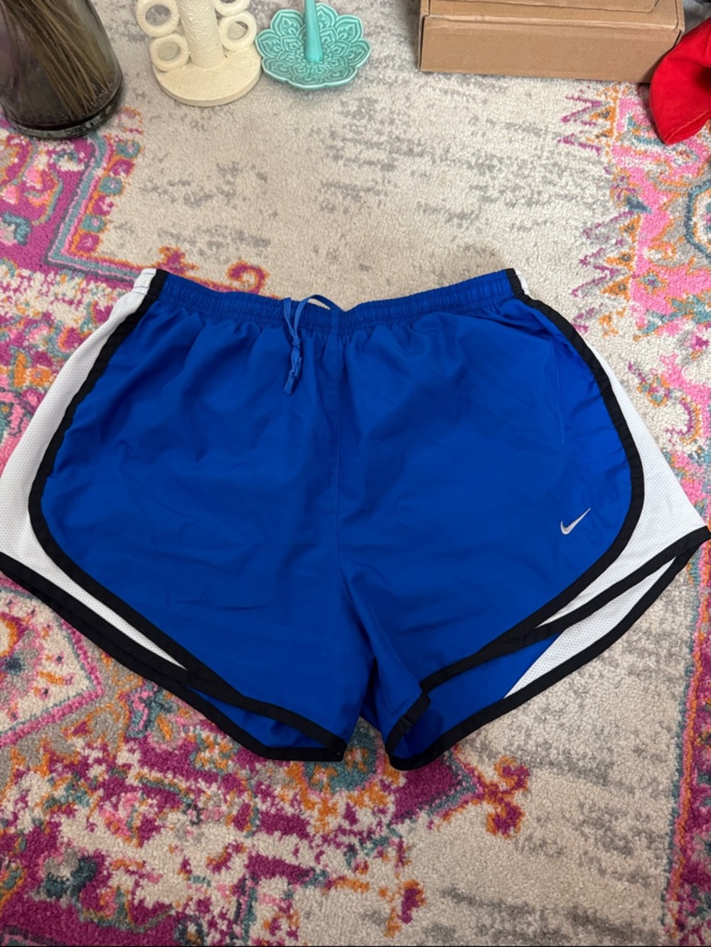 Nike Women’s Royal Blue Athletic Shorts with White & Black Trim